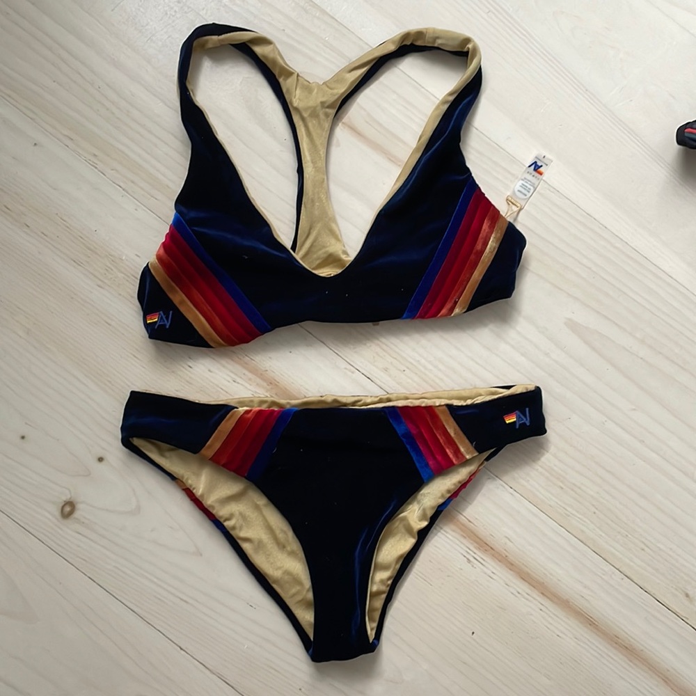 Aviator nation velvet bikini